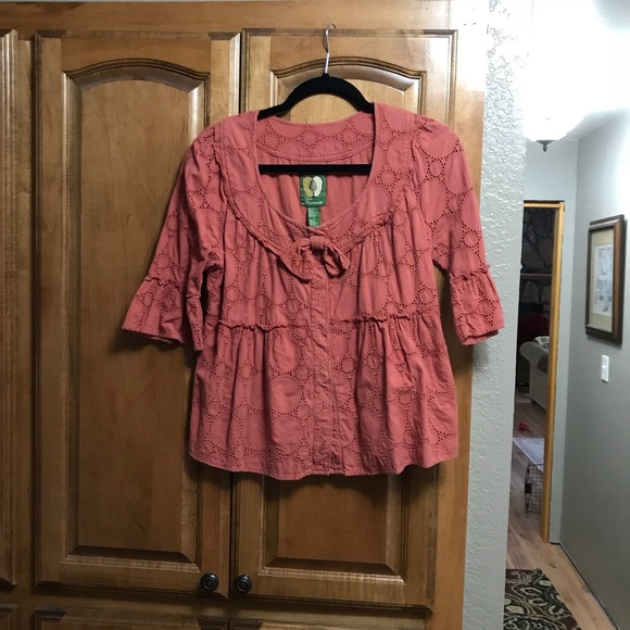 Forever. Tops - Eyelet jacket or blouse size M